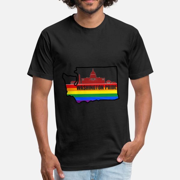 

washington pride lgb t shirt men print short sleeve s-3xl normal gift new fashion summer pictures shirt