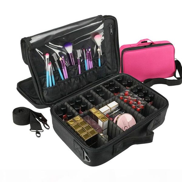 

cosmetic bag travel makeup organizer cosmetics pouch bags make up bags maleta de maquiagem profissional toiletry bag