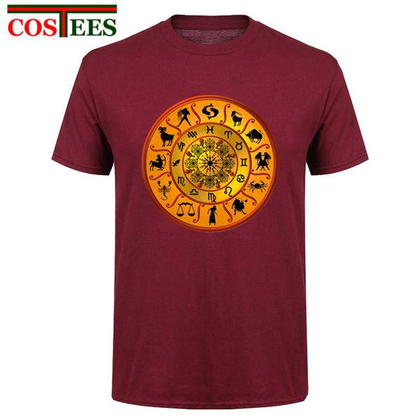 

2017 designer printed cotton cotton casual brand 12 constellations of zodiac signs astrology t shirt ideas unique design t-shirt