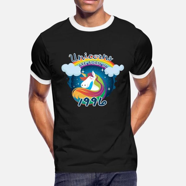 

unicorns are born in 1996 einhorn t shirt men design cotton crew neck original gift breathable spring vintage shirt