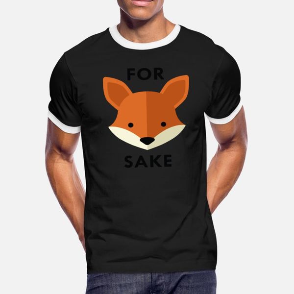 

oh for fox sake t shirt men knitted short sleeve round collar trend crazy new style summer style normal shirt