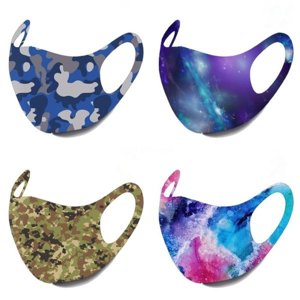 

us stock designer starry sky sponge face masks black cyliong woman men designer masks printed black washable face mask 5 styles fy#948