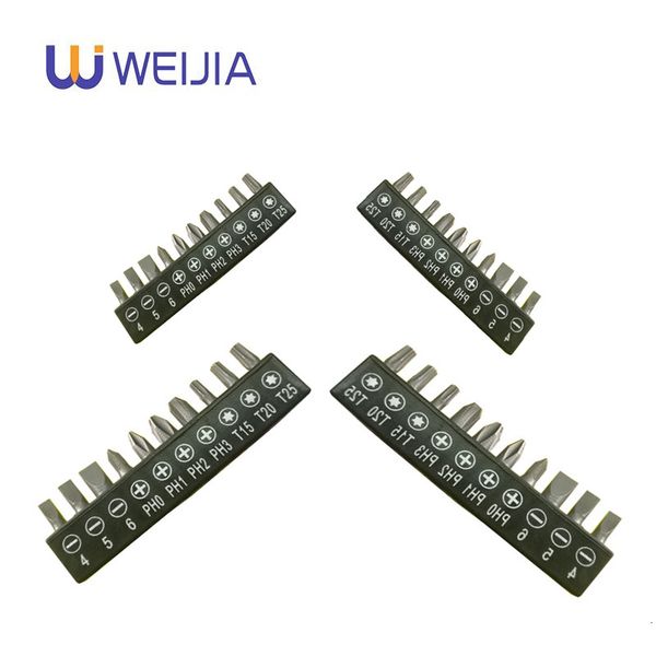 

10 pcs set 6.35mm 1/4 inch hex torx slotted screwdriver bits for screwdriver set steel metal screw