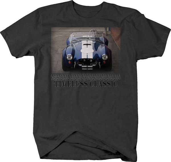 

2019 new summer slim tee shirt shelby cobra blue white timeless classic roadster t-shirt fashion t-shirt