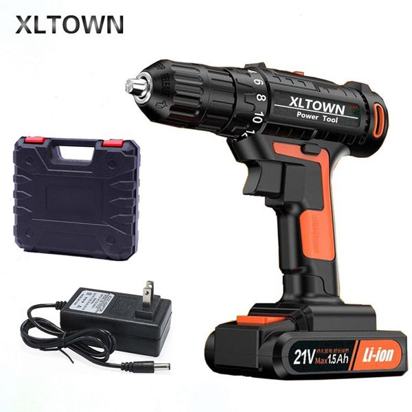

xltown 12/16.8/21/25v cordless drill rechargeable lithium battery multifunction electric screwdriver household power tools