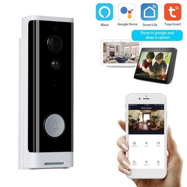 

туя 1080p смарт видео дверной wireless wifi видеодомофон app пульт дистанционного управления дверной звонок ip-камера home security monitor