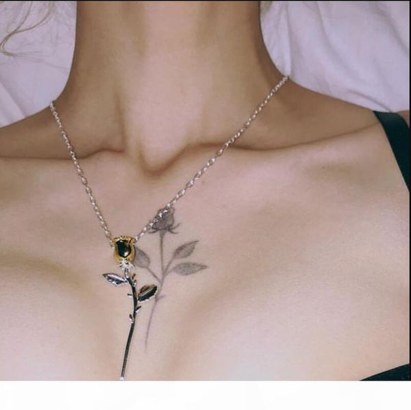 

ambush 925 rose necklace fashion simple gifts for men and women gift box, Silver