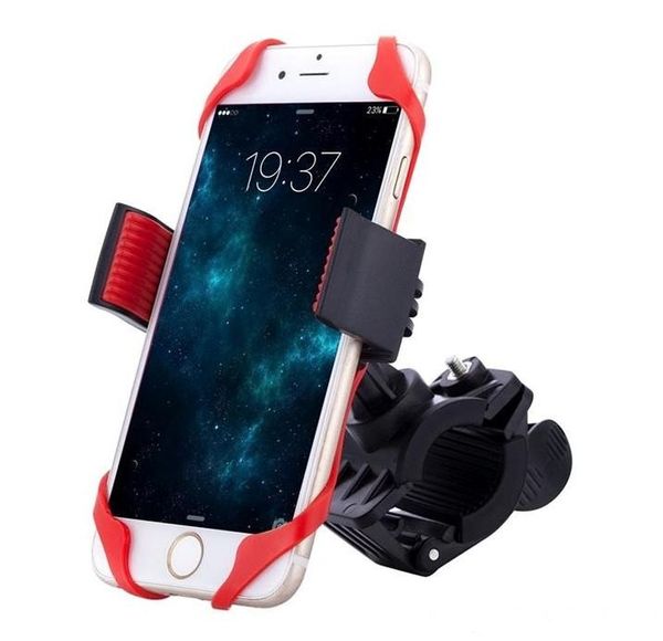 

universal adjustable bicycle cell phone holder cradle stand motorcycle mount phone gps navigation 360 degree rotation with rubber strap llfa