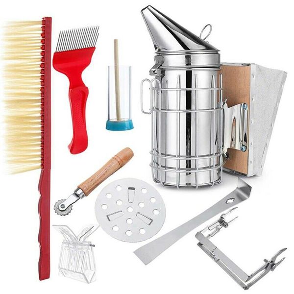 

beekeeping equipment stainless steel protection bee heat shield hive smoker kit