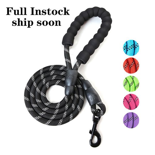 

dog collars & leashes durable nylon harness colorful leash reflective walking training cats dogs strap belt rope