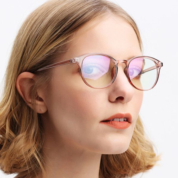 

candy transparent clear glasses frame prescription optical eyewear blue light blocking computer glasses for women, Black