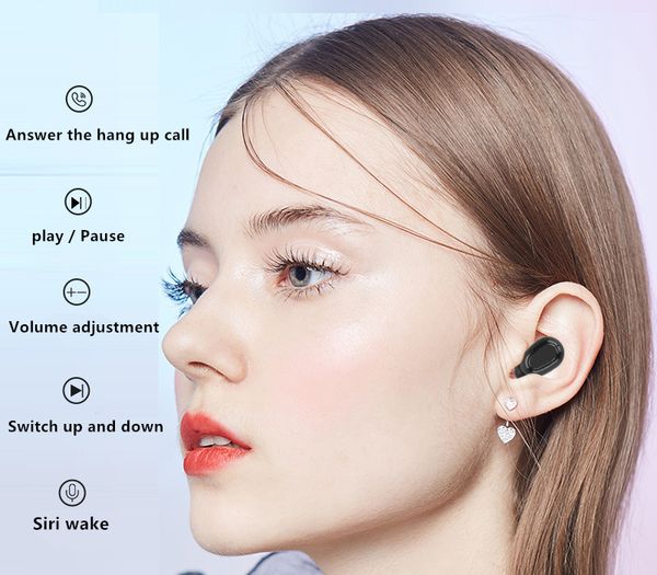 

new wireless bluetooth headset hifi noise reduction binaural call digital display 5.0 mini headset stereo headset