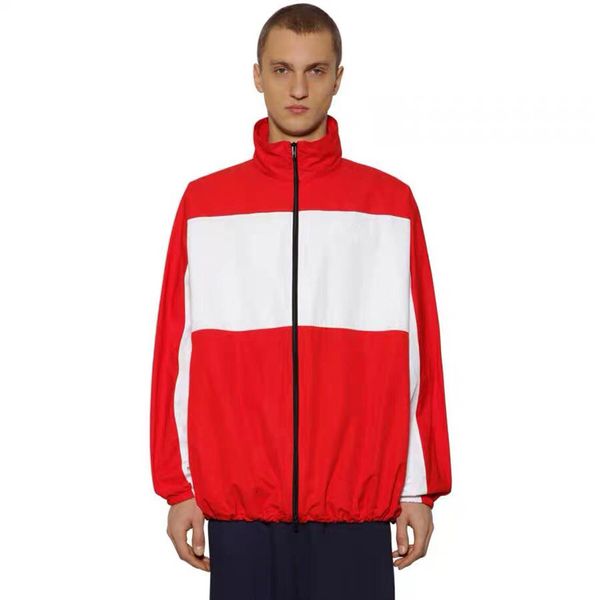 

Printing Coat Panelled Stitching Windbreaker Man Women Couple Jackets Fashion