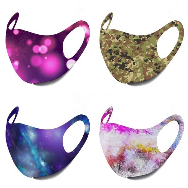 

multifunction headwrap women yoga sports mask button headbands wide turban summer protection cap colorful print elastic headbands l127fa#383