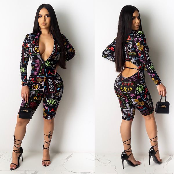 

women jumpsuit zipper open umbilical slim waist holes two-sided wear ladies rompers nightclub suits, Black;white