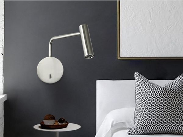 

2020 l bedroom wall lamp led reading small wall lamp mirror before the bright mounted spotlights can be rotated 3w