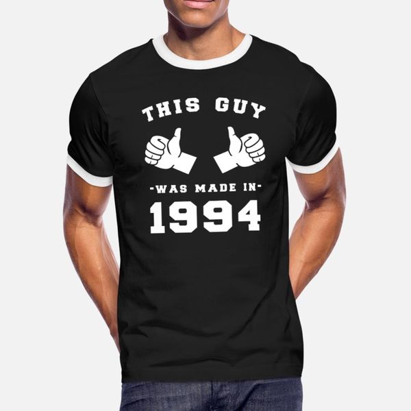

this guy was made in 1994 birthday t shirt men custom cotton round neck male gift basic summer style normal shirt