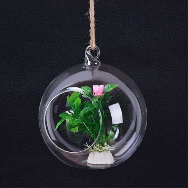 

diameter=8cm 10cm 12cm 15cm transparent glass terrarium vase wedding decoration prop glass hanger friend birthday gift