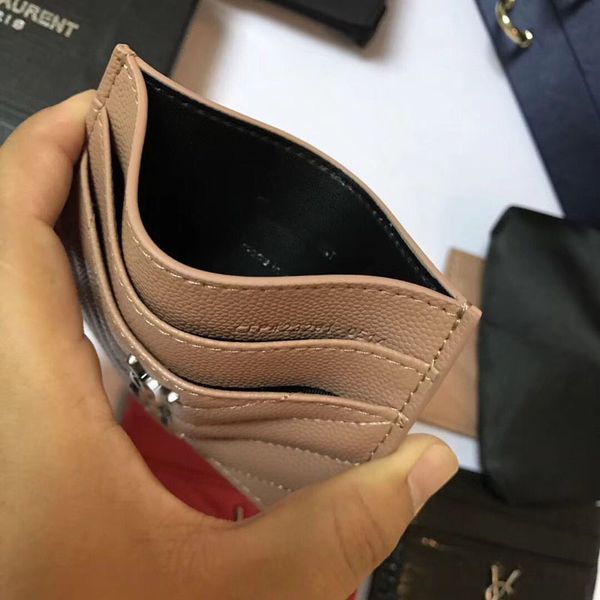 New Women Fashion Design Classic Design Casual Credit Card Card Holder HiQh Qualidade de couro real Slim Wallet Packet Bolsa para Womans S302