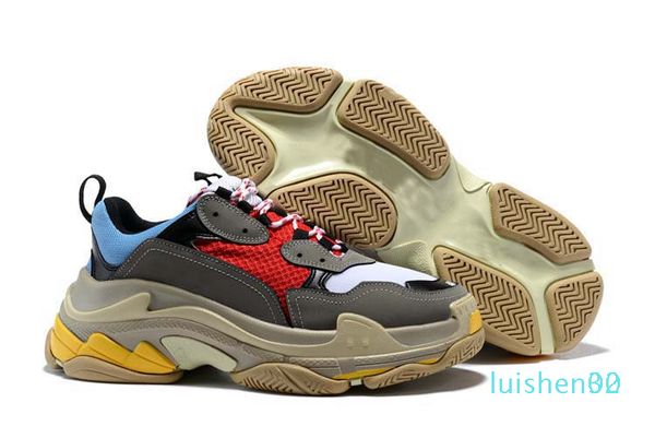 

2020 fashion paris 17fw triple-s sneaker triple s casual dad shoes for men's women beige sports tennis luxury designer running shoe ae0, Black