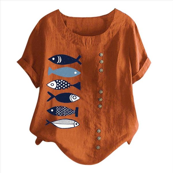 

plus size womens blouse casual shirt button cotton linen tunic blouse print boho blusas femininas de verao 2019, White