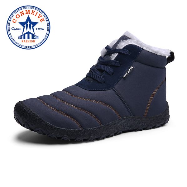 

2020 new lace-up hiking shoes outdoor waterproof keep warm tactical boots winter plus velvet trekking shoes