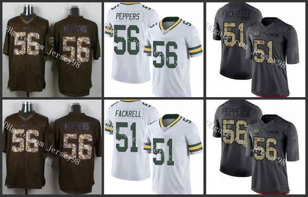 

green bay packers green 56 julius peppers red stitched nfl blue 51 kyler fackrell men women youthjersey white, Black;red