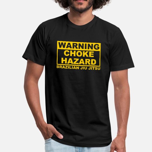 

brazilian jiu jitsu bjj warning choke ha t shirt men print short sleeve crew neck standard graphic casual spring autumn unique shirt