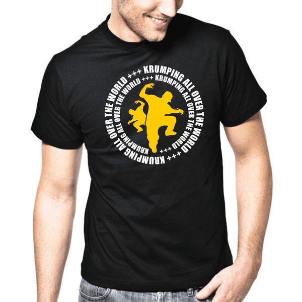 

unique design tees summer men's casual print t shirt krumping all over the world club krump dance music offensive t-shirt