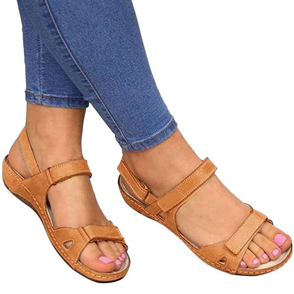 

haomigol women snakeskin strappy flat sandals ankle strap toe loop low wedge platform sandals gladiator thong sandals, Black
