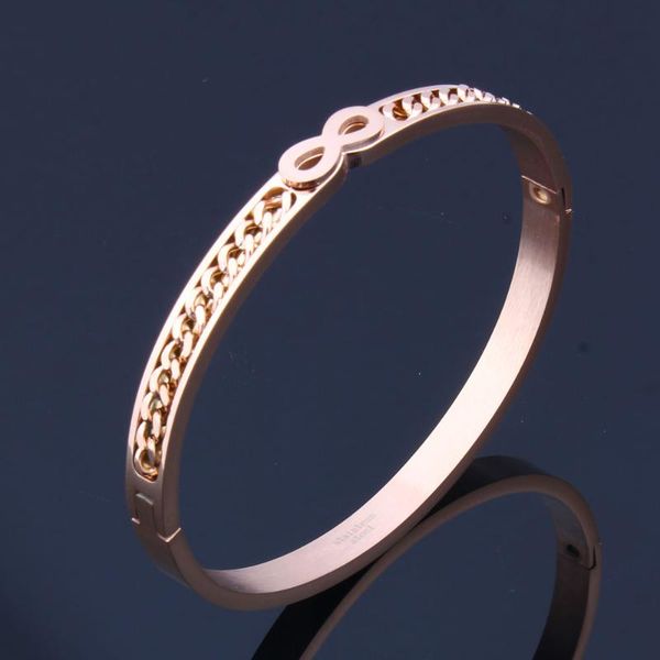

oufei korean fashion bracelets bangles for women wholesale stainless steel female bracelets charm jewelry accessories, Black