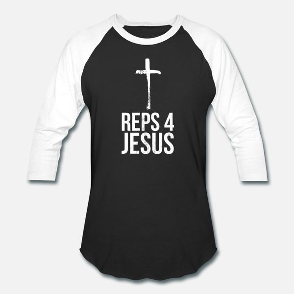 

funny reps 4 jesus gym weightlifting t shirt men personalized 100% cotton crew neck outfit sunlight casual spring autumn unique shirt