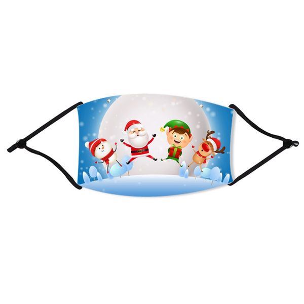 

christmas maskwomen cotton dustproof mouth face christmas mask anime cartoon lucky bear muffle mouth christmas masks#45433, Black