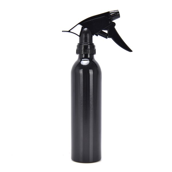 

1pc 250ml spray bottle high grade aluminum water bottle trigger hairdressing tool for hair salons makeup lotion silver/black