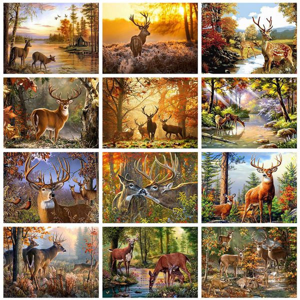 

evershine 5d diamond embroidery deer full square diamond painting animals cross stitch mosaic full layout crafts home decoration