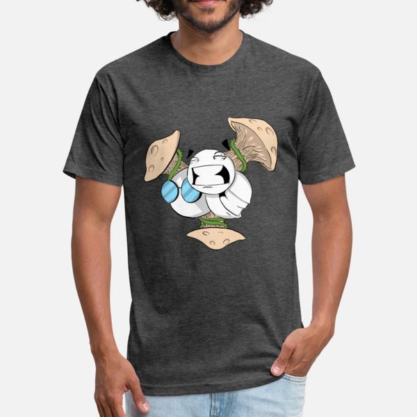 

shrooms icon t shirt men knitted short sleeve round collar basic solid graphic casual spring autumn pictures shirt