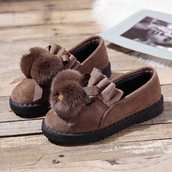

2020 snow boots women shoes warm plush fur ankle boots winter female slip on flat casual shoes ultralight m1537, Black