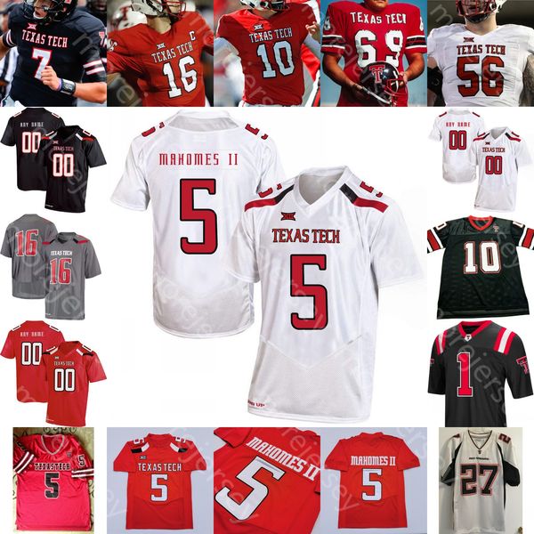 

custom texas tech ttu football jersey ncaa college wesley high tony jones eli howard erik ezukanma r.j. turner t.j. vasher brooks crabtree, Black;red