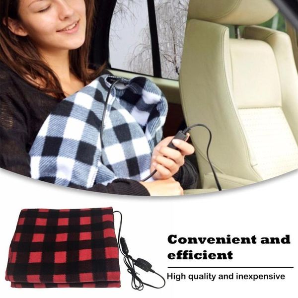 

new 145*100cm 12v car heating blanket lattice energy saving warm autumn and winter car electric blanket automotive