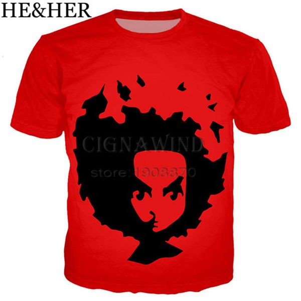 

new design 3d cartoon ptinted the boondocks 3d print shirts comics hentai anime men clothing