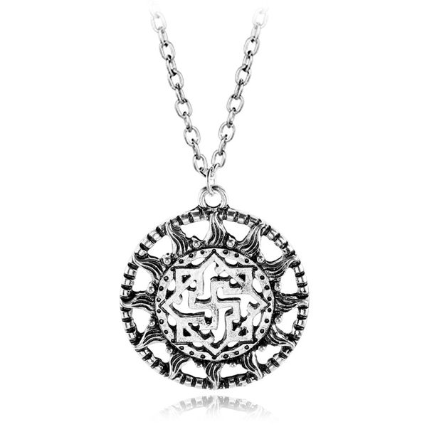 

valkyrie symbole slavic necklace viking nordic amulet norse viking scandinavian ethnic pendant necklace, Silver