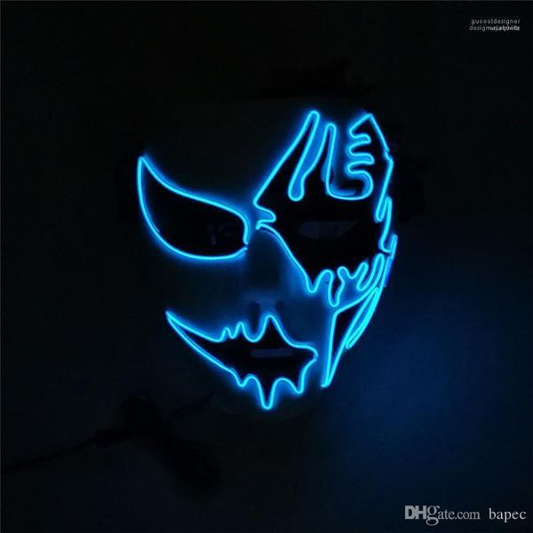 

party led luminous mask and size halloween mask street dance hand painted funny dress, Silver