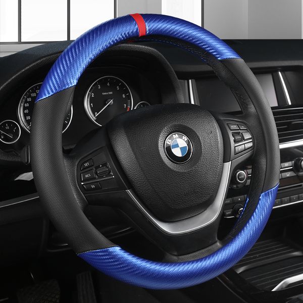 

black pu artificial leather car steering wheel cover with bulges for e60 530d 545i 550i e61 touring 2005-2009 e63 e64 63