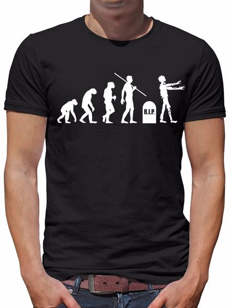 

new brand-clothing t shirts tee shirt homme summer evolution zombies cool o neck t-shirts male low price brand