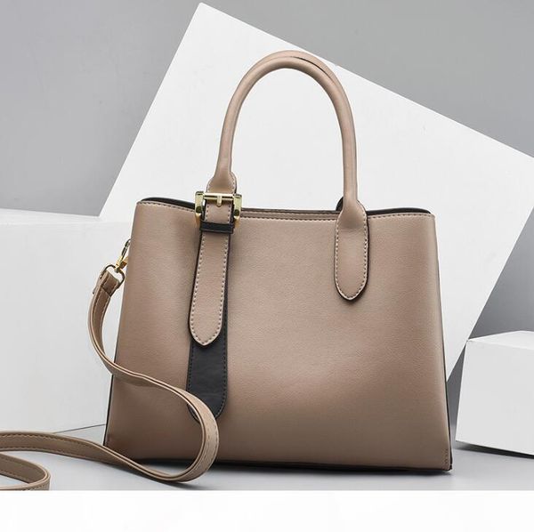 

women handbags leather plain lady shoulder bags temperament handbag