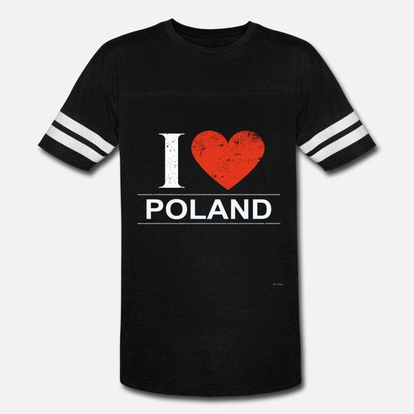 

i love poland t shirt men personalized cotton crew neck trend crazy basic summer letters shirt