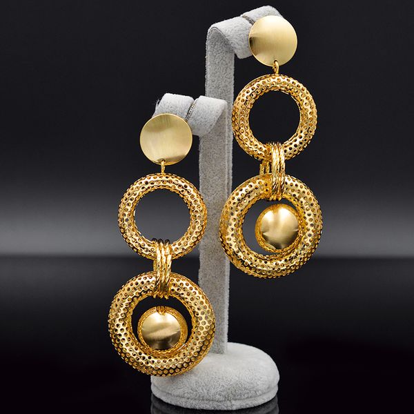 

zeadear ювелирных изделий больших круглые серьги длинного падение мотаться серьги для женщин мода классических ювелирных изделий для свадебн, Silver