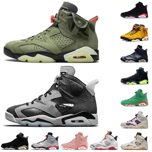 

jumpman smoke grey travis scotts 6 6s basketball shoes cactus jack retro hare reflective infrared oregon ducks mens trainers 5.5-13, White;red