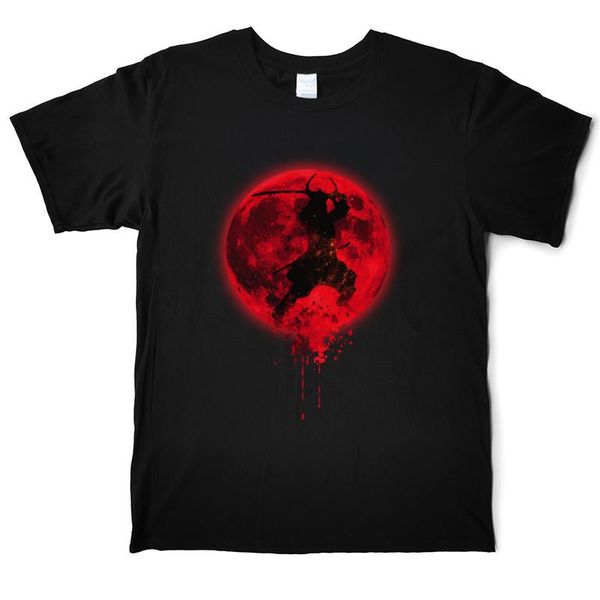 

samurai moon blood funny japan cool t shirt kanji men pure cotton street t-shirts fashion short sleeve tees shirt xs-3xl casual print, White;black