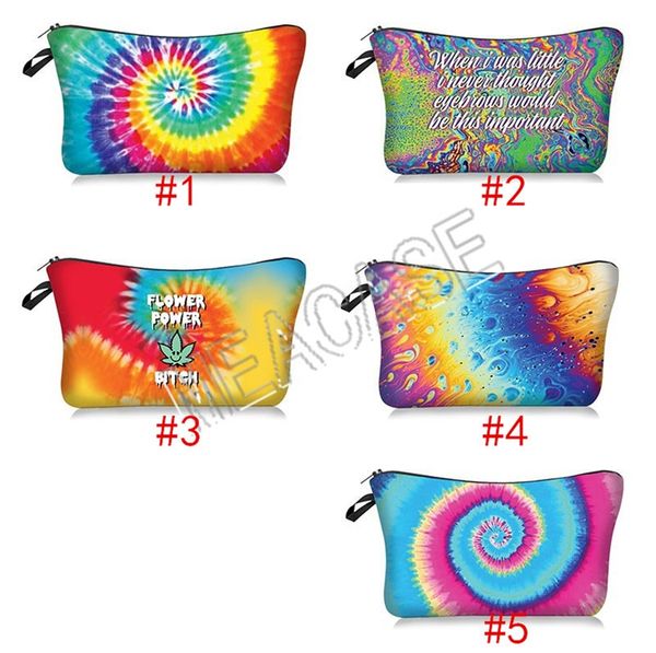 

women makeup cosmetic bag fashion tie-dye letters handbags clutch bags hand bag pouch ladies storage toiletry bag coin purses sale d81208, Black